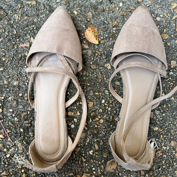 Taupe Ballet Flats - Picture 1 of 2